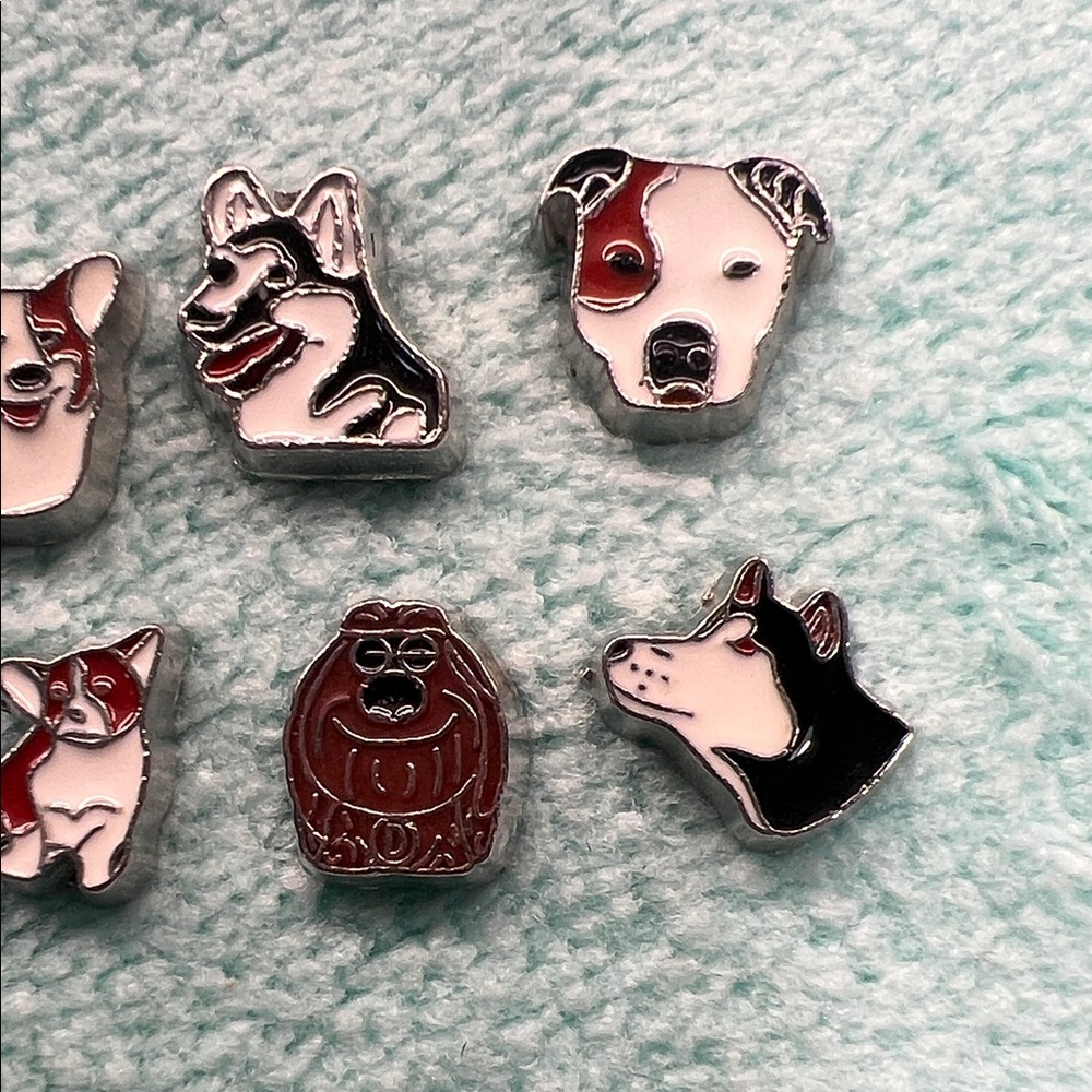 Cute Dog Floating Locket Charm Set - Picture 5 of 6